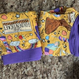 Golden Ticket Kids Pajama Set - Yellow and Purple